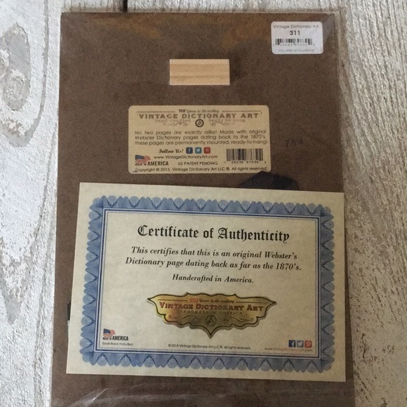 Vintage Dictionary Art “You Are My Sunshine My Only Sunshine” - Picture 5 of 5